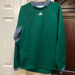 adidas Mens Long Sleeve Pullover Sweatshirt Fielder's Choice Fleece